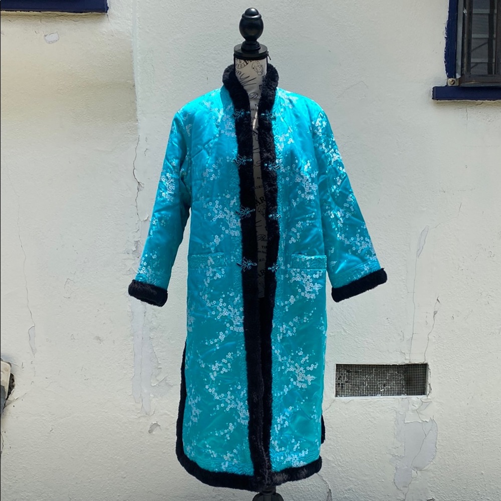 Vintage Handmade Rare Kimono Style Reversable Coat Duster